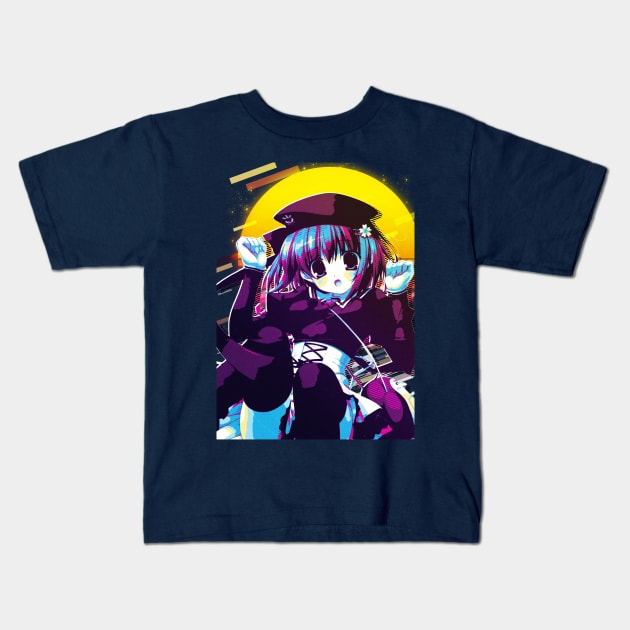 Yuka Minase 11eyes Kids T-Shirt by 80sRetro